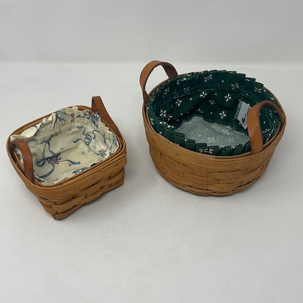 Bundle of two small 1993/1995 Longaberger baskets